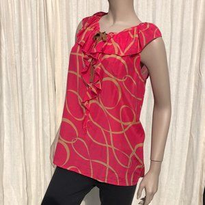 Ann Taylor Loft - Ruffle Collar Tie Top Blouse